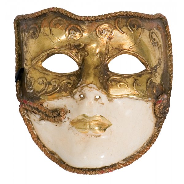 Αποκριάτικη Μάσκα Ben Paper Mache (Χρυσό)